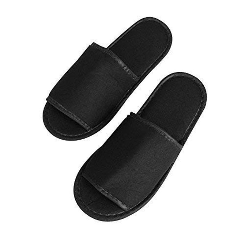 ITODA Portable Travel Slipper Spa Hotel Open Toe Sandals Non Disposable Foldable Shoes Guest Indoor House Room Business Trip Party Washable Footwear with Bags - Image 2